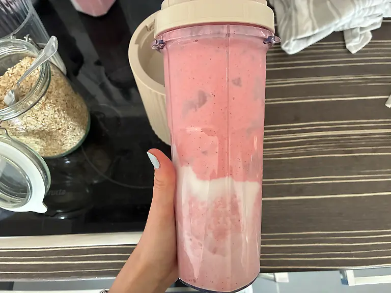 Joghurt verteilt sich nicht beim Silvercrest Smoothie